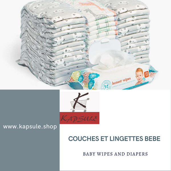 Couche et lingette bébé
