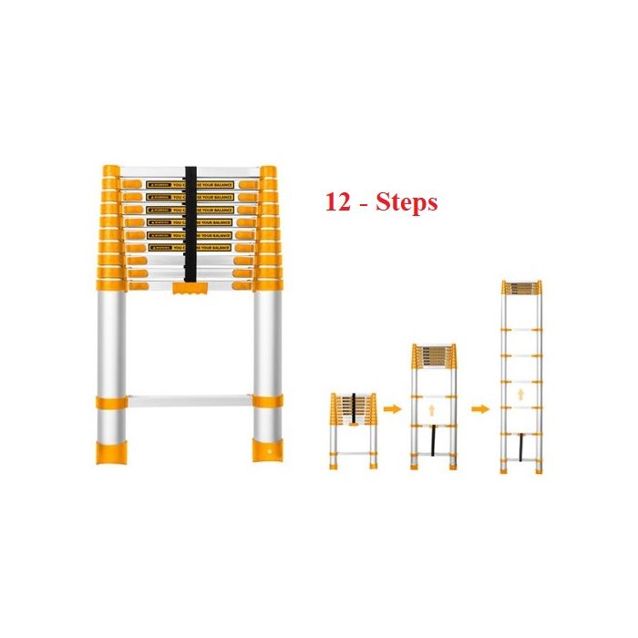 Echelle télescopique 12 Marches 3m70