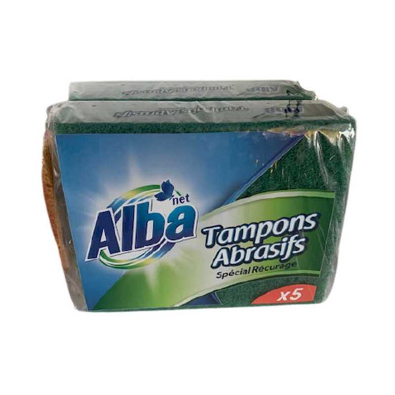 Tampons abrasifs à récurer 5 pièces