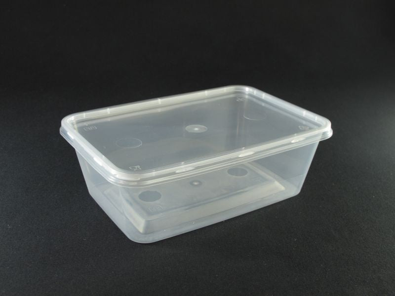 Barquette en plastique avec couvercle 1 pièce