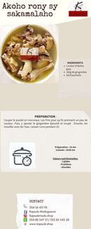 Akoho rony sy sakamalaho & Achard Légume (4 personnes)