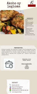 Akoho sy legioma & Achard concombre (4 personnes)