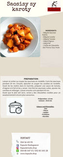 Saosisy sy karoty & Achard laitue(4 personnes)