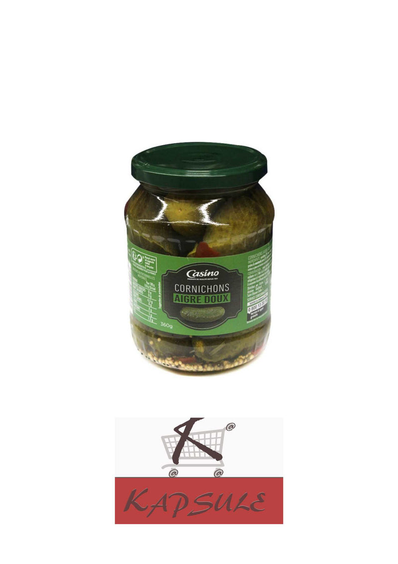 Cornichons aigres doux CASINO 360g