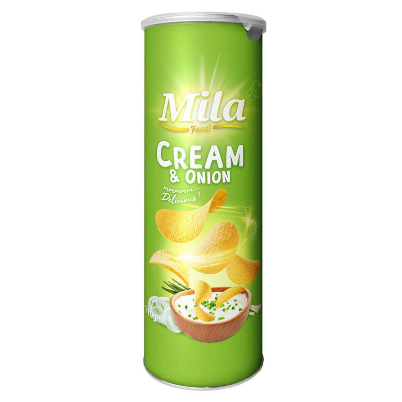 Chips Tube Cream et Onion Mila Food 110g